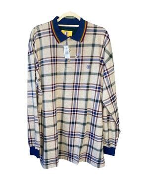 Duck Head Polo Men’s XL NEW VINTAGE Rugby Preppy Cotton Long Sleeve Plaid Shirt